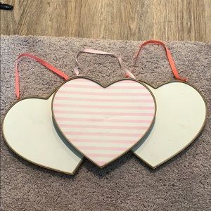 3 Heart Shaped Bulletin Boards